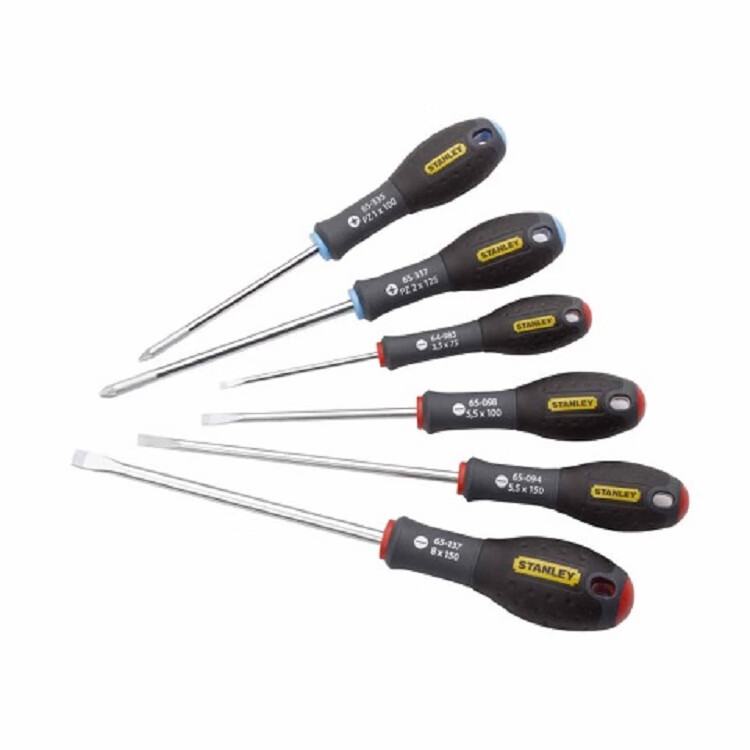 STANLEY 6-Piece Household Set with Three-Color Handles, Non-Slip Flathead And Phillips Screwdriver Set 65-428 1