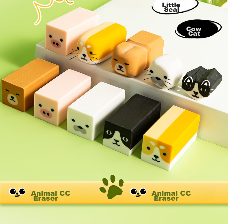 M&G Stationery Animal Eraser, Dust-Free Eraser, Fun Student Eraser, 1 Piece Random Color AXP963NL 6