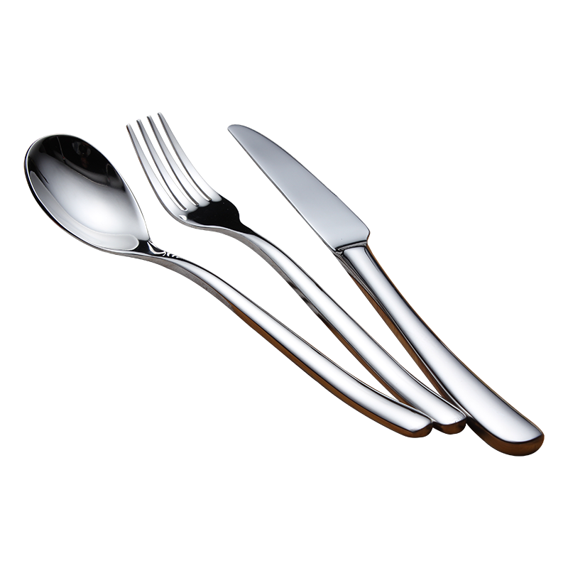 Onlycook Steak Knife and Fork Western Cutlery Set Stainless Steel Spoon and Fork - 3 Piece Set