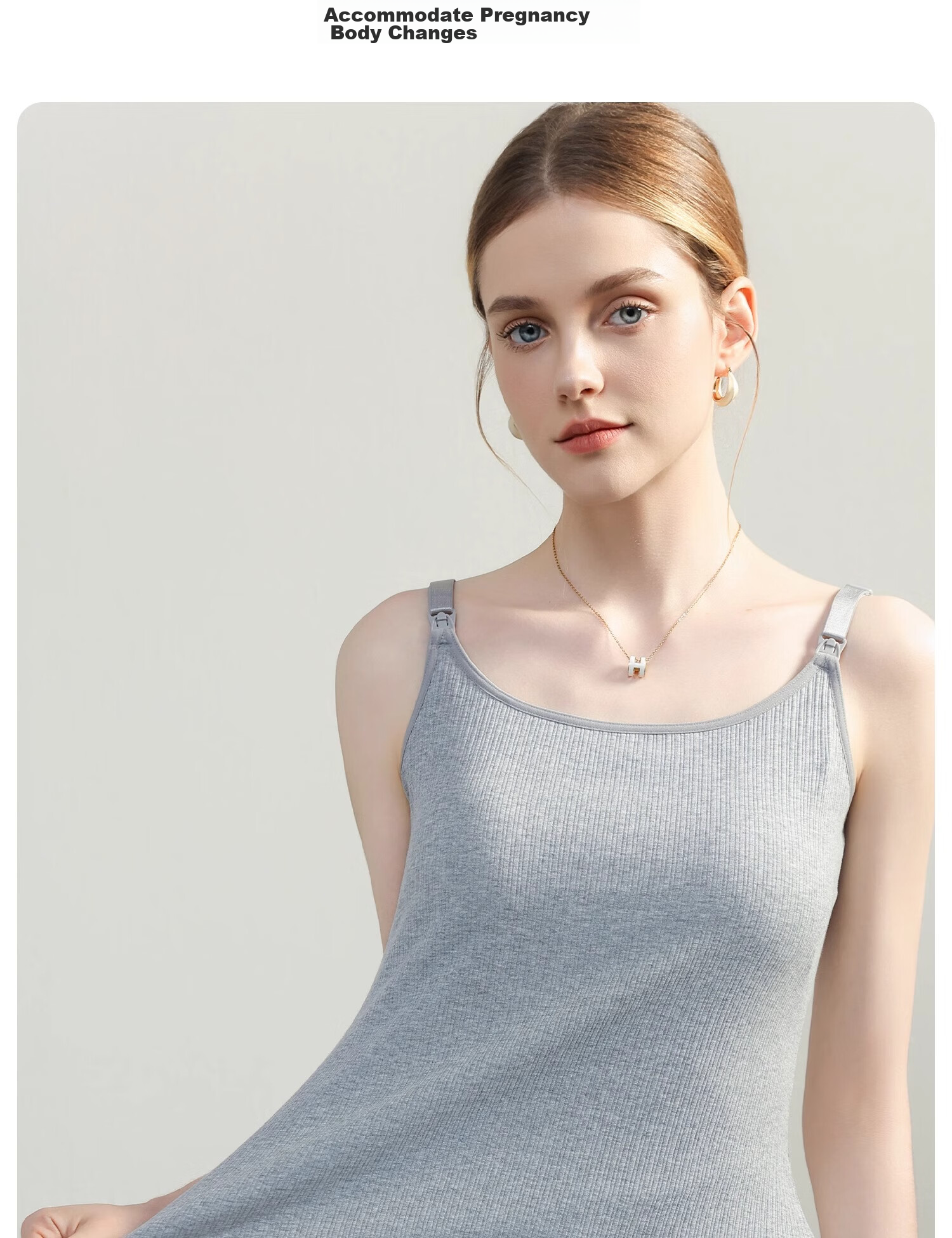 FENYE Fish Tail Nursing Camisole for Spring And Autumn Wear, Can Be Worn As Outerwear with Built-In Pads, No Bra Needed for Going Out Nursing Top, Black XL 14