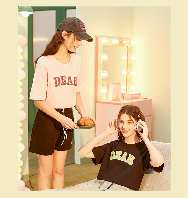 TonLion 2026 Summer Women's Round Neck Short Sleeve Applique Embroidered Casual T-Shirt Black S 14