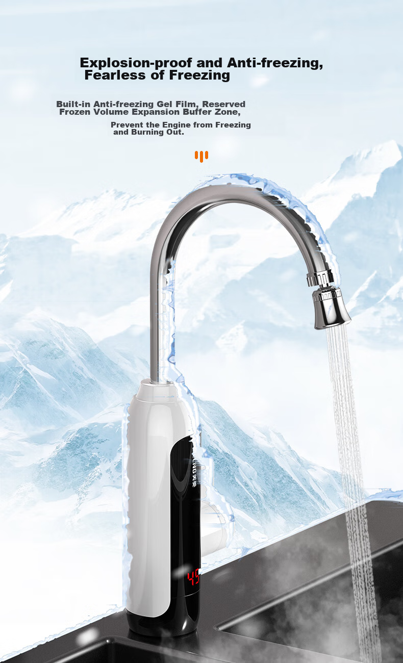 MeiLing Electric Hot Water Faucet, Kitchen Under-Sink Instant Heating Electric Water Heater, Quick Heating Mini Kitchen Treasure, Household Hot Water Treasure with Both Cold And Hot Functions, MF-D316 Plug-In Model 7