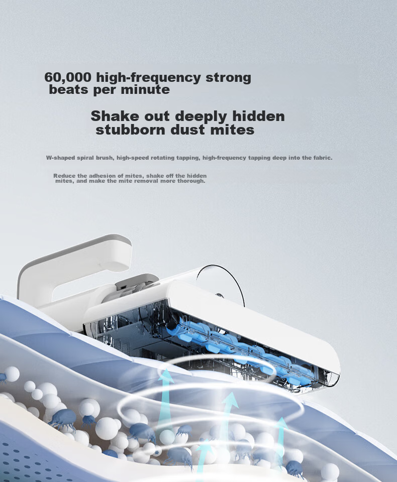 Panasonic Dust Mite Remover for Home Use Bed, Smart Dust And Mite Sensing All-In UV Sterilization Hot Air Dehumidification, Cat And Dog Hair Removal, Strong Suction Powerful Beating MC-DC11A 9
