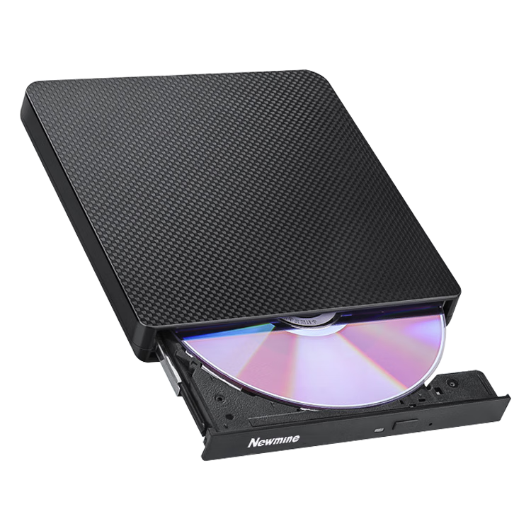 Newmine USB External Optical Drive, Portable DVD Burner, Mobile Optical Drive, CD/DVD External Drive Compatible with Laptops And Desktops, Works with Windows/Mac
