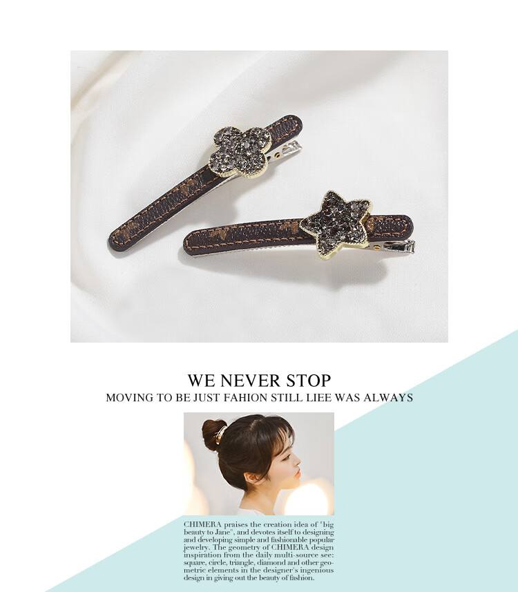 CHIMERA 2 Hair Clips, Clover-Shaped Side Clips, Bangs Clips, Hair Accessories, Hairpins, Women's Mid-Autumn Festival Gift 1
