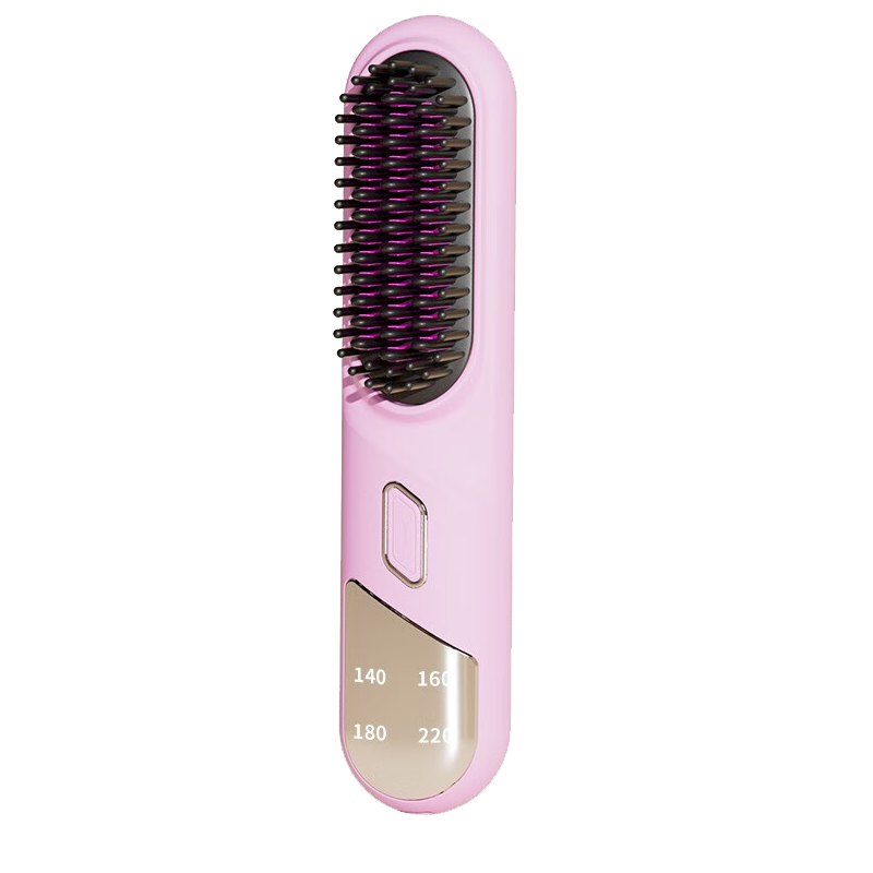 RTICS Wireless Ionic Hair Straightening Brush Curling Iron Volumizing Straightener Inner Curl Lazy Hair Styling Tool Dual Use