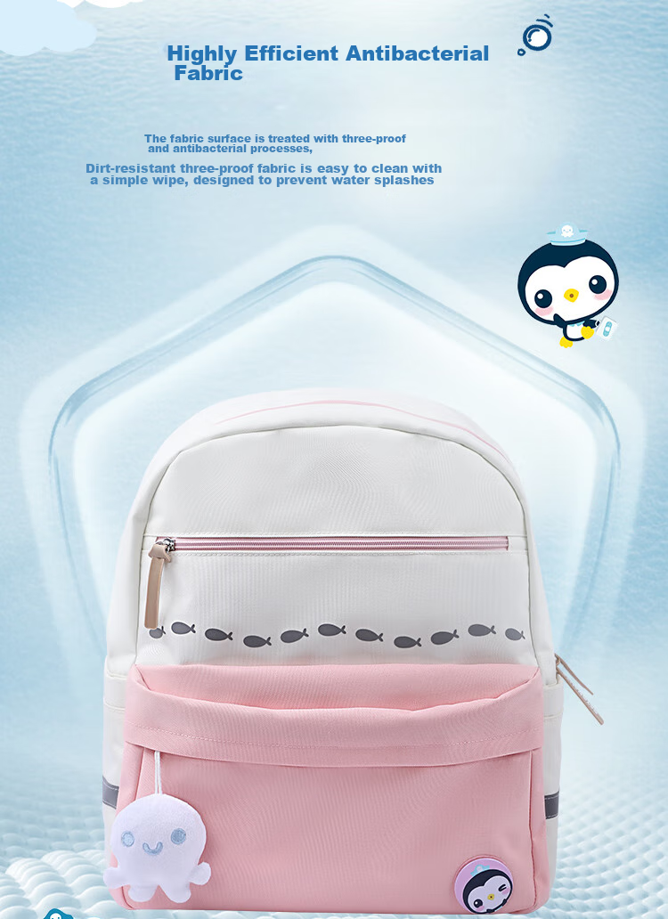 Zhonghua Xhai Dibuxiaozongdu Large Capacity Backpack for Primary School Students, Middle School Girls, Spine Protection Children's Backpack for Grades 1 to 6, Lightweight Double Shoulder Bag TE0009B (With Free Mesh Pencil Case) 8