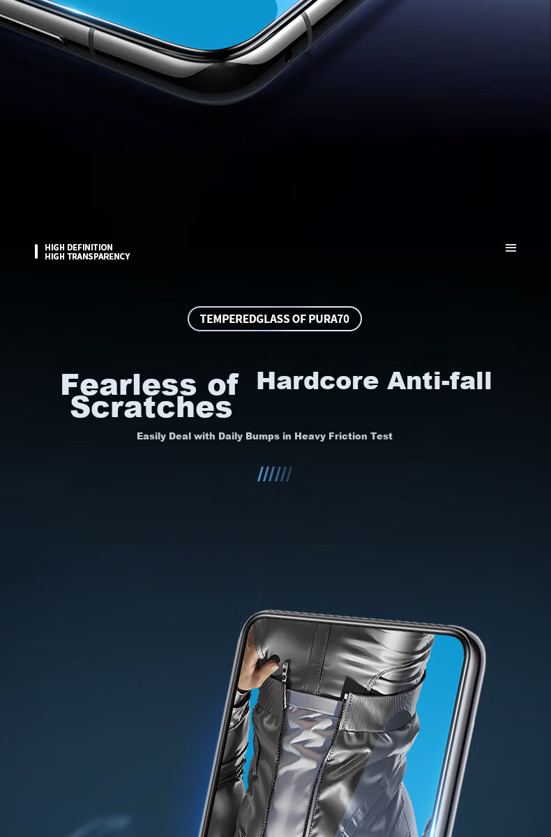 Mr. Blue Gorilla Huawei Pura90 Pro Max Tempered Glass Screen Protector Full Coverage HD Anti-Fingerprint Film 6