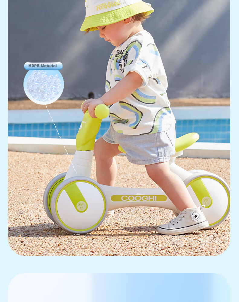 COOGHI Baby Walker, Anti-O Leg, Anti-Rollover, for Ages 1-3, Quiet Wheels, Eco-Friendly, Lightweight, Birthday Gift, Kuqi B1 8