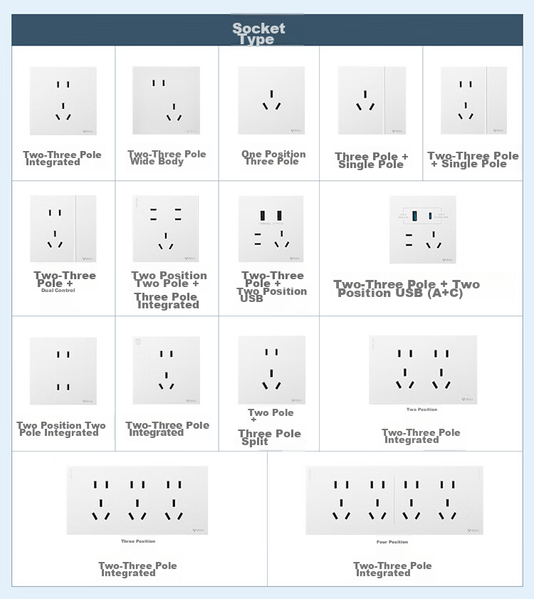 BULL Switch Socket G57 Butterfly Ultra-Thin Three-Way Double Control Switch, Large Panel Switch G57K312, Muxue White, Concealed Installatio 17