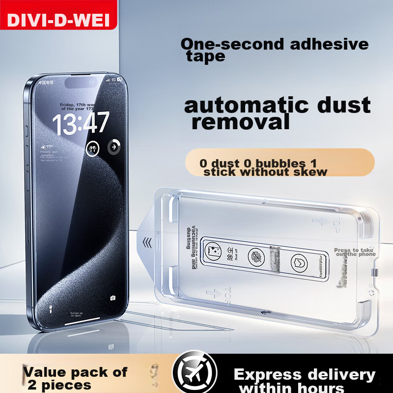 Защитное стекло DIVI для Apple iPhone 15 Pro Max, ультратонкое, противоударное, с защитой от отпечатков пальцев, полное покрытие