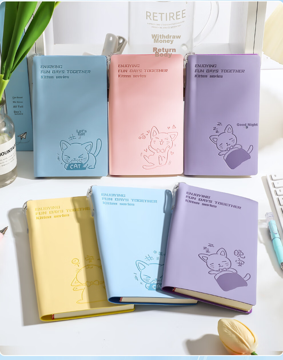 Zuolanzhe A6 Pocket Notebook, Small Notebook with High Aesthetic Value, Cute And Portable, for Exam Preparation, Student And Teacher Memo Pad, Soft Leather Portable Notebook, Stationery Customization, Pink 21