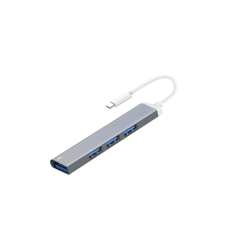 Isky Type-C Expansion Dock, USB-C Hub, Apple Laptop Converter, 4-Port High-Speed Four-In Hub Adapter, Expansion Dock