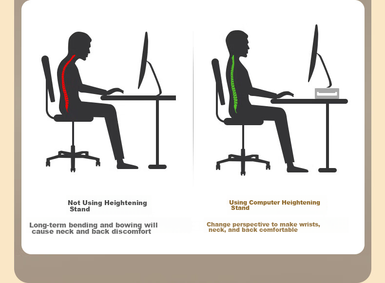 BIAZE Height Adjustable Desk, Computer Desk, Standing Desk Converter, Monitor Riser Stand, Pneumatic Display Stand, Desktop And Laptop Desk for Home Use, Alternating between Sitting And Standing Positions, Black 4