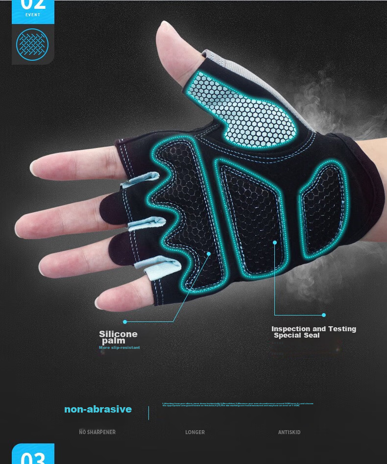 AIRPOP Fitness Gloves for Men And Women, Sports Cycling Barbell Pull-Up Training Equipment, Dumbbell Exercise Non-Slip Hiking 6