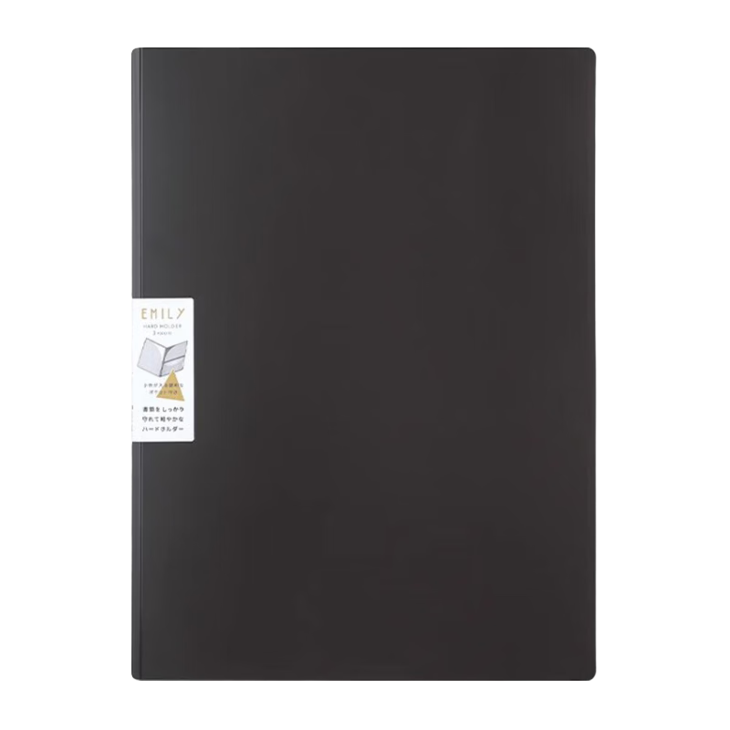 KINGJIM EMILy Document Folder, Transparent File Organizer, Office Supplies Storage Binder, 10 Pages, Black, EY183H-GS3C, Digital Full Network Low Price