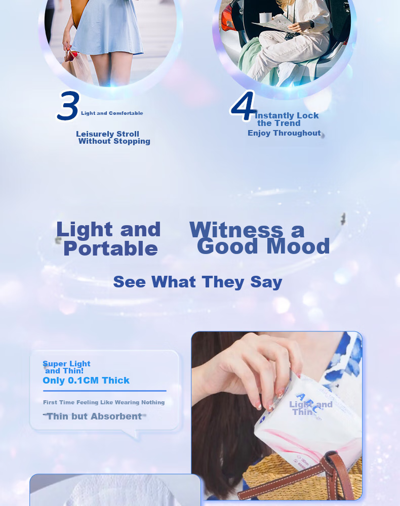 ABC KMS Light And Thin Healthy Formula Ultra-Thin Comfort Daytime Sanitary Napkins Sold by JD 240mm*18 Pieces 10