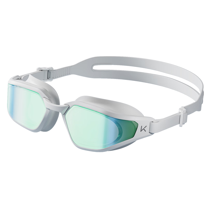 Keep Swimming Goggles for Men, High-Definition Waterproof Anti-Fog Swim Glasses, Professional Training Myopia Swimming Eyewear for Women 064 White Blue