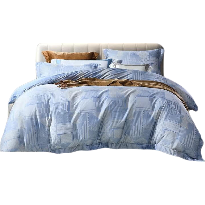 FUANNA Cotton Bedding Set, 100% Long-Staple Cotton Bedsheet And Duvet Cover, King Size Bedding Set for Double Bed, 230×229cm, Yade
