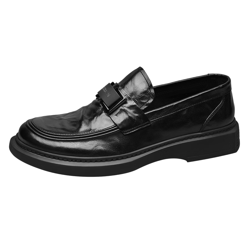 Goldlion Men's Loafers, Stylish And Comfortable Slip-On Business Casual Shoes, G508310294AAB, Black, Size 42