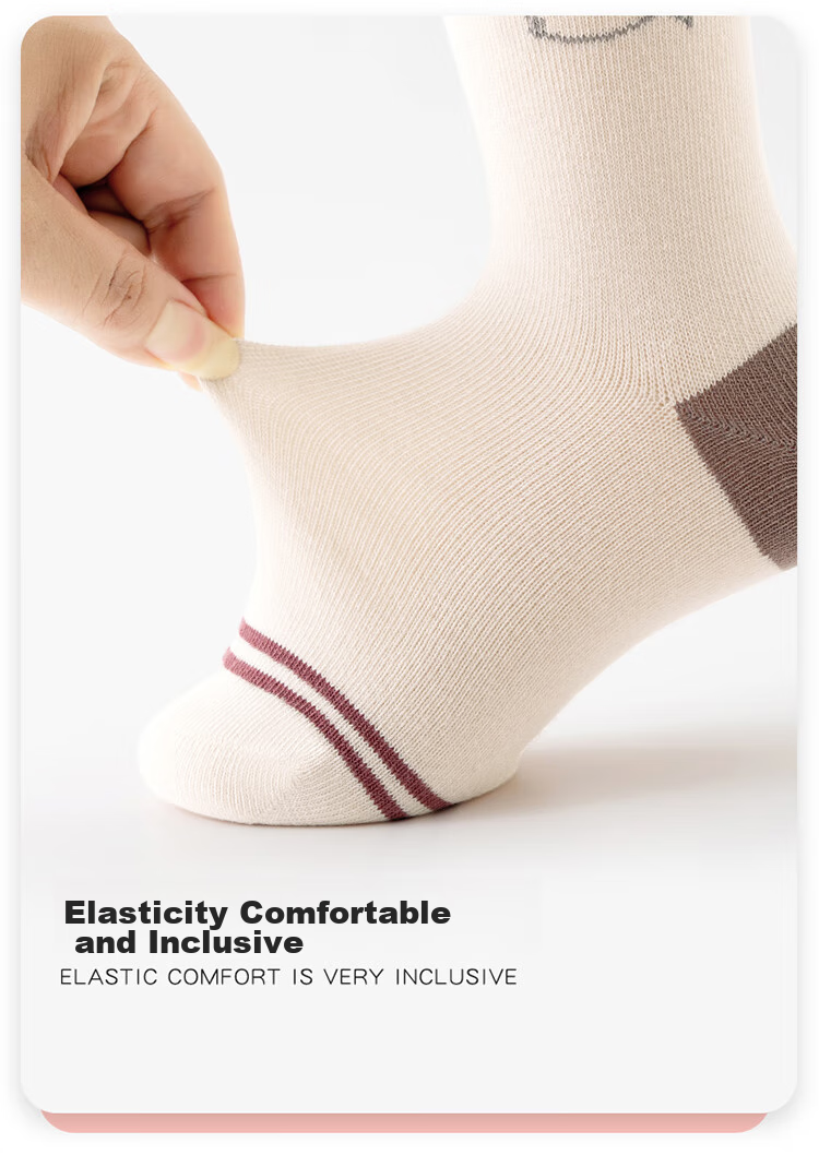 MiiOW Children's Socks, Girls' Mid to Big Kids Cotton Socks, Student Baby Autumn Winter Comfortable Breathable Versatile Casual Mid-Calf Socks 14