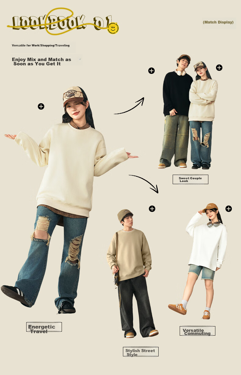 GENIOLAMODE Men's Fleece-Lined Hoodie Winter Casual Fashion Loose Pullover Crewneck Shirt Gray-Green L 4