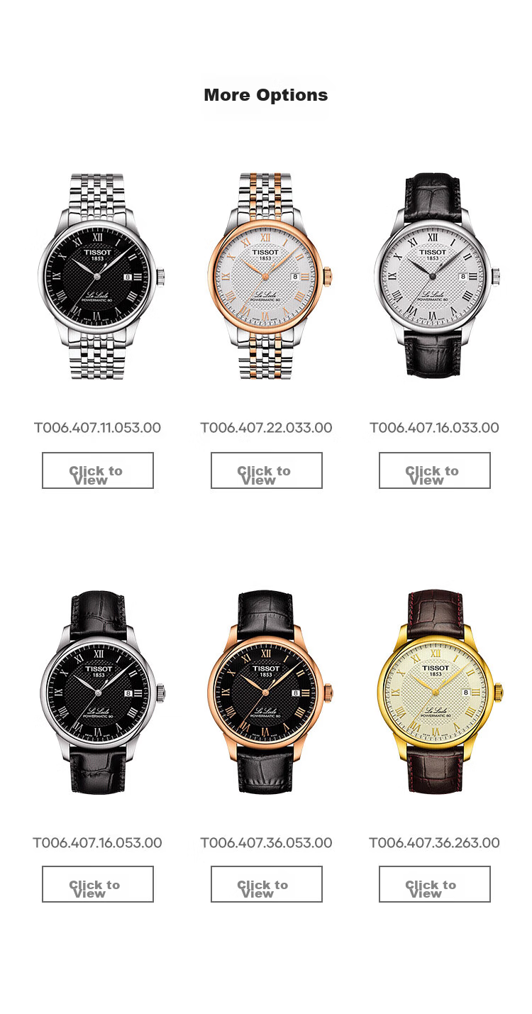 TISSOT Watch, Le Locle Series Men's Watch, Swiss Automatic Mechanical Men's Steel Strap Business Watch, Birthday Gift 5