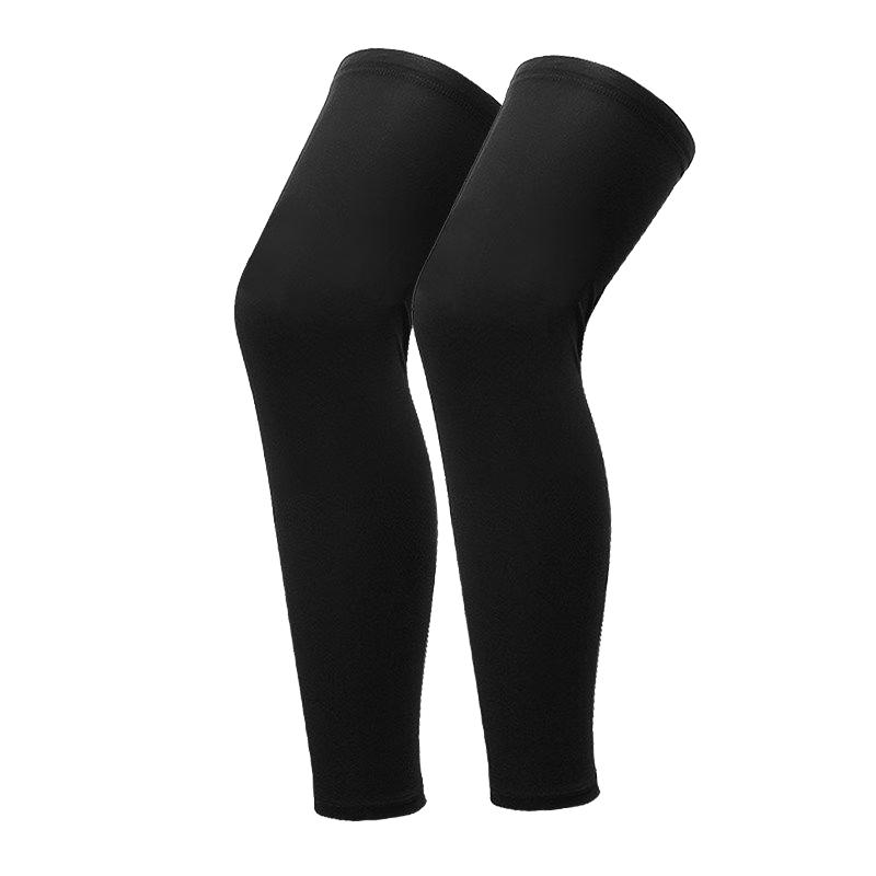 Move Iron Ice Silk Leg Guards Sun Protection Leg Sleeves for Men And Women Outdoor Sports Leg Covers Summer Sweat-Absorbing Breathable Running Cycling Knee Pads White