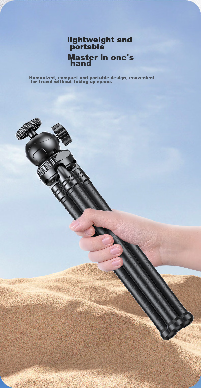 JIAHUACAI Multifunctional Versatile Octopus Tripod for Smartphones, Mirrorless Cameras, And DSLR Cameras, Suitable for Outdoor Selfies, Vlogging, Video Recording, Desktop Live Streaming, Mini Foldable Versatile Desig 7