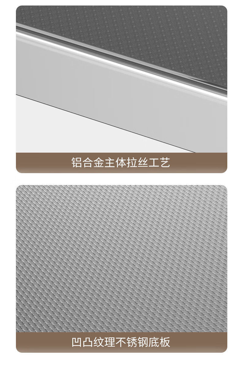 Cobbe Kitchen Spice Rack, Three-Tier Storage Drawer-Style Cabinet Undermount Shelf, Thickened Built-In Corner Pull-Out Spice Organizer 2