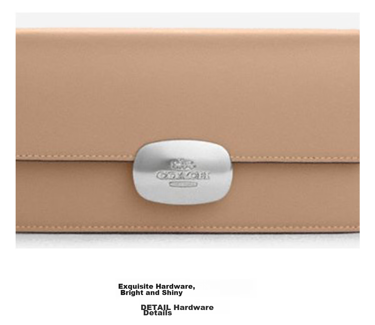 COACH [Brand Direct Supply], Women's ELIZA Small Shoulder Crossbody Envelope Bag, Light Brown CP045, Gift 9