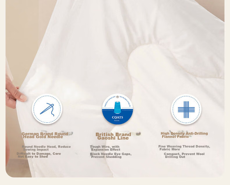 LOVO Luolai Home Textiles, 100% Australian Wool Winter Comforter, 4 Jin (2 Kg), 150*215cm 9