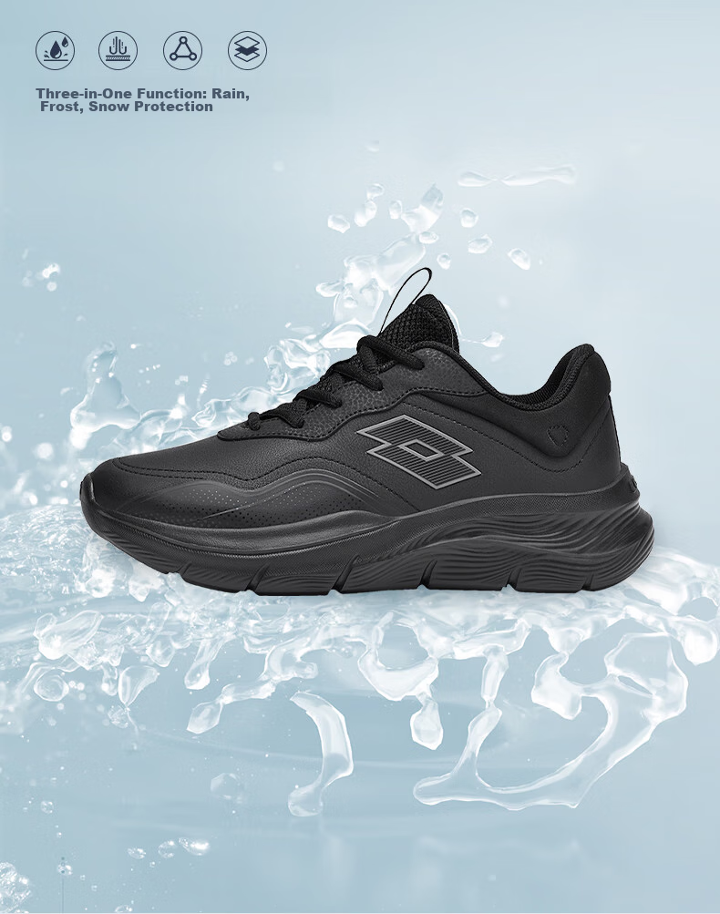 LOTTO Running Shoes for Men, Autumn Sports Casual Shoes, Shock-Absorbing And Rebound Running Shoes for Men, 1170P Black, Size 39 5