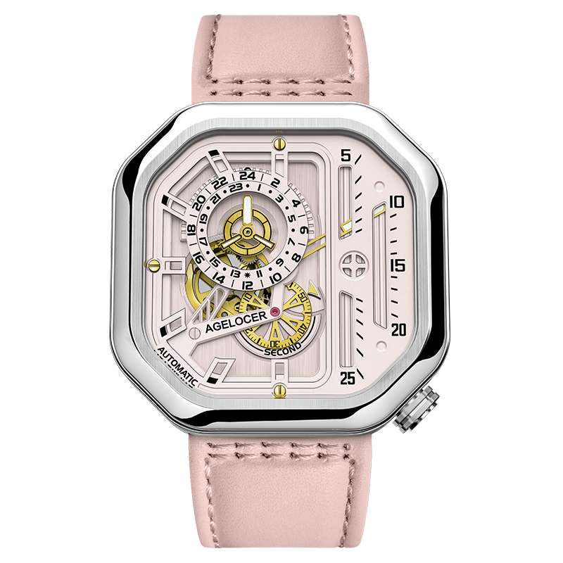 AGELOCER Original Racing Watch Fashion Niche Women's Mechanical Watch High-End Chinese Large Dial Gift for Girlfriend Birthday