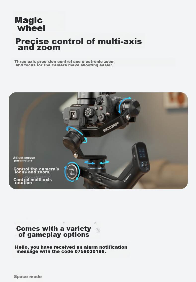 FeiyuTech Mini3 Smartphone Stabilizer, Mobile Gimbal, Three-Axis Gimbal Stabilizer, Built-In AI Tracking, Handheld Gimbal for Live Streaming And Vlogging 5