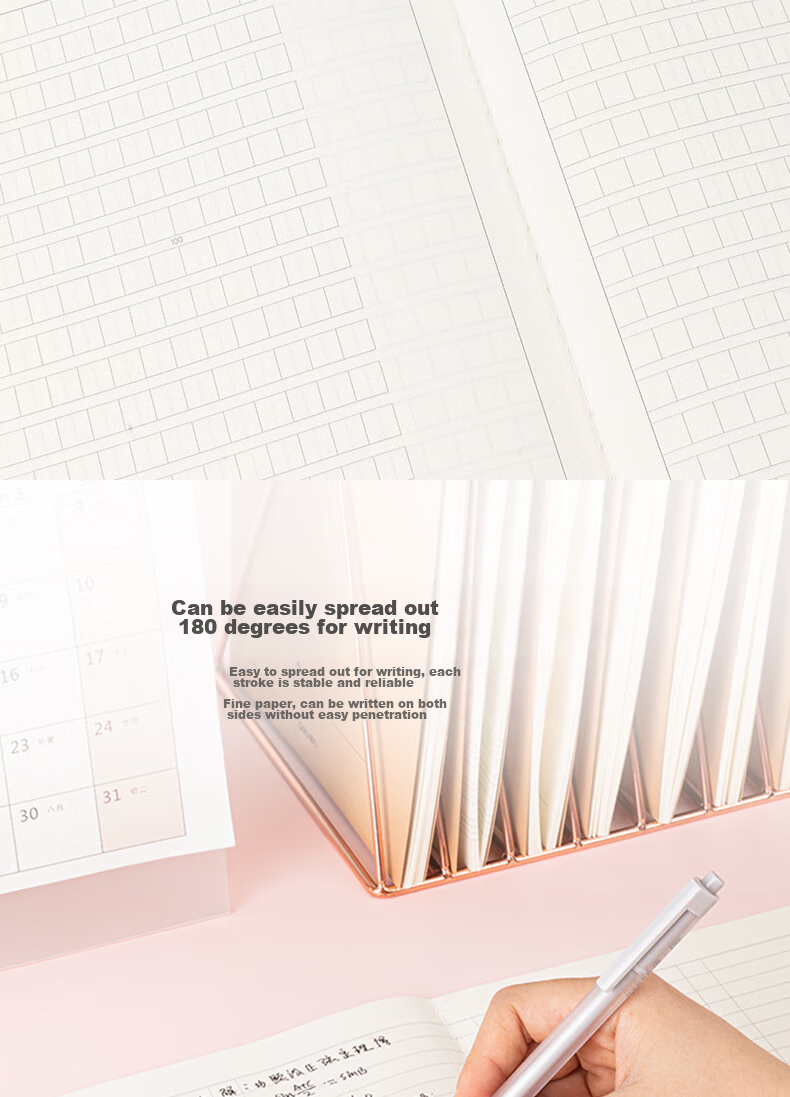 Deli Kraft Paper Math Notebook, Stitched Student Soft Copybook, Homework Notebook, 16K40 Sheets, 28 Lines Per Page, 3-Pack Set, F1640-3 7