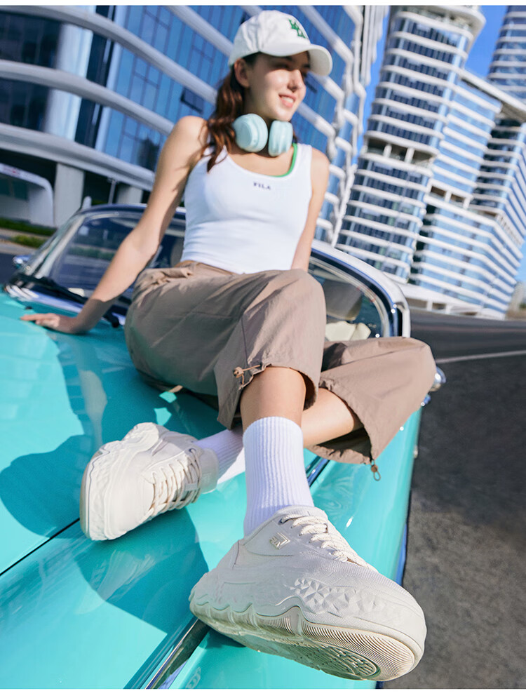 FILA Official [Yang Mi Same Style] Women's ROCK Modern Canvas Shoes, Fashionable Casual Sneakers 21