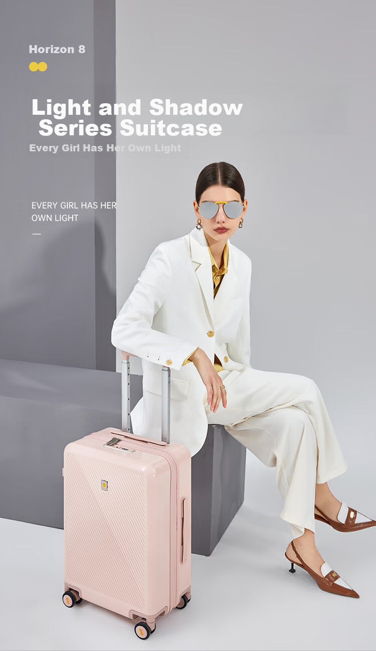 LEVEL8 Luggage Trolley Suitcase, Carry-On Case, 20-Inch, for Men And Women Students, Fashionable Light And Shadow Series Travel Case 1