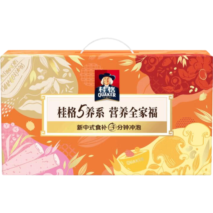 桂格5养燕麦片礼盒1908克（5黑+5红+5白+5润)新年送礼年货送长辈父母