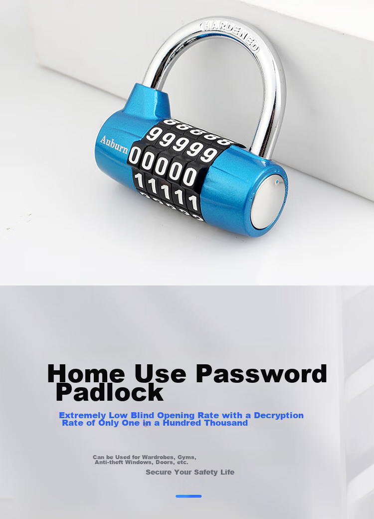 Aoben Password Lock, Padlock, Gym Locker, Anti-Theft Window Lock, Main Door Lock, AB5003 Blue 4