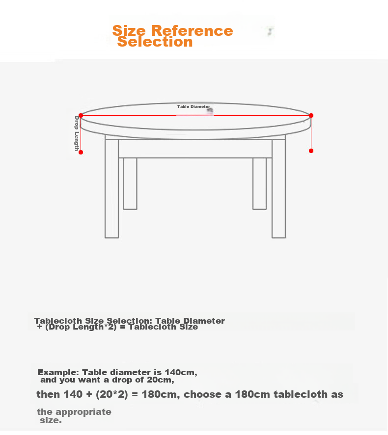 Jingxun Round Waterproof And Oil-Proof Tablecloth for Dining Tables And Restaurants, Large Round Table Cover, Diameter 180cm 7