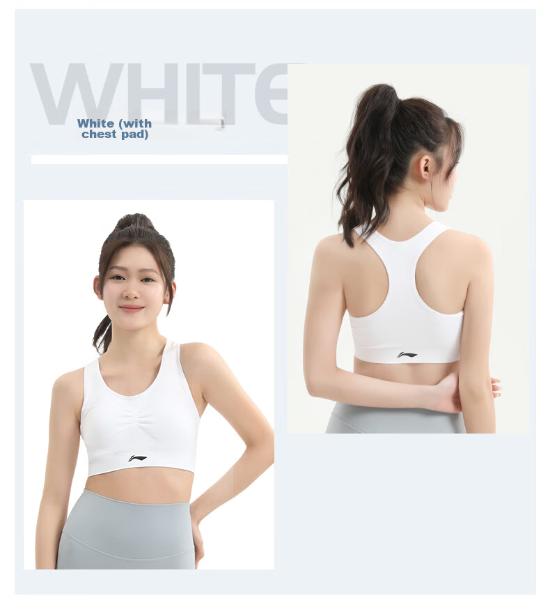Li-Ning Women's Sports Bra, High Support Yoga Bra, Beautiful Back Design, Running Anti-Shock And Anti-Sagging, Plus Size Breathable Vest 15