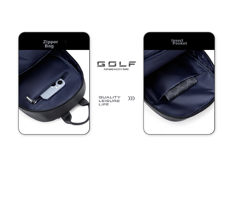 GOLF Chest Bag, Men's Casual Crossbody Bag, Multifunctional Sports Shoulder Bag, Detachable Arm Bag, Water-Resistant, IPad And Phone Pouch 10