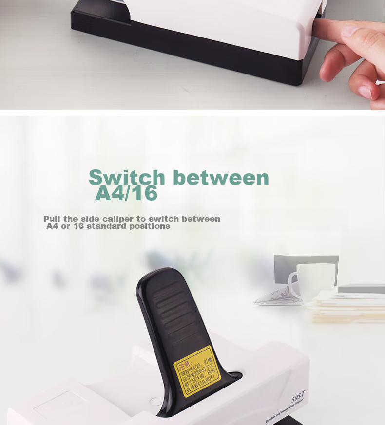 KW-Trio Double-Headed Stapler, Two-Row Two-Pin Stapler, Dual-Nail Administrative Standard Labor-Saving Stapling Machine, Can Bind A3 Documents with 50 Pages in The Middle 6