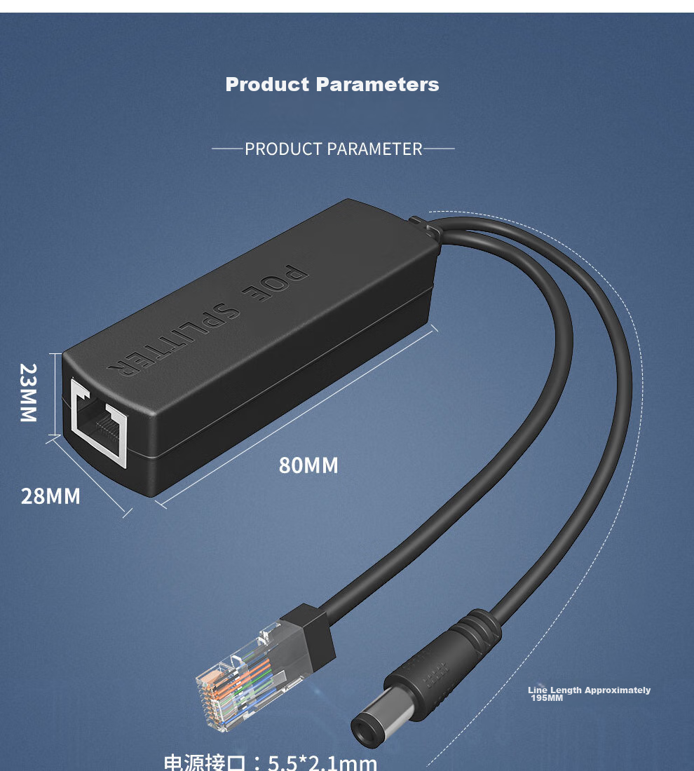 COMPCCTV Surveillance Network Camera POE Separator Power Supply Module, 48V to 12V Standard with Isolatio 8