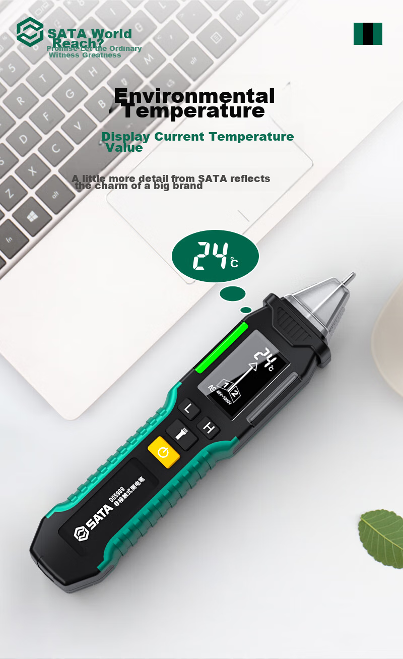 Shida SATA Voltage Tester, Smart Sensing Digital Display Voltage Tester, Live Wire And Neutral Line Continuity Tester, Multi-Function Voltage Pen D05989 10