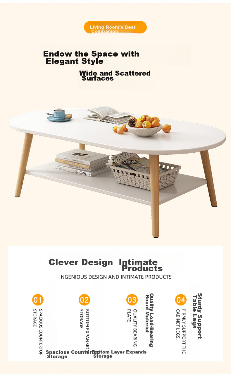 Shanshanmuyi Coffee Table, Simple Living Room Tea Table, Small Apartment Side Table, Home Tea Stand, Nordic Style Side Table, Balcony Mini Table 3