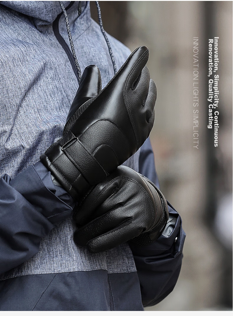 Cavalry Winter Cycling Ski Gloves for Men And Women, Motorcycle Windproof Electric Bike Touchscreen Cold-Proof Warm Gloves 6