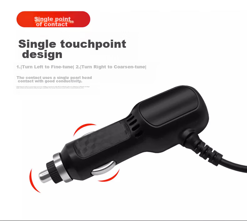 Meiyazhixing Car Charger, 3.5-Meter Cigarette Lighter Power Cord, Dash Cam Power Cable, Dual USB Ports, Digital Display 12
