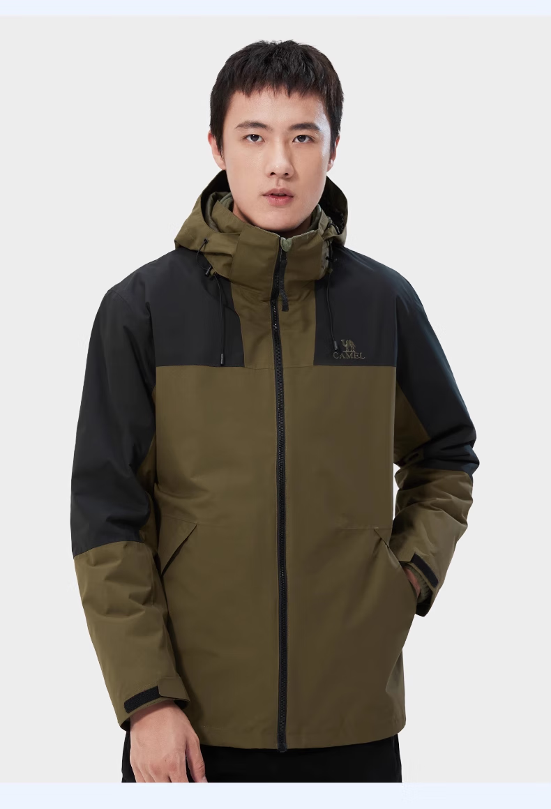 CAMEL Windbreaker for Men And Women, Couples Style, Moisture-Wicking, Cold-Resistant, Warm Fleece Three-In Mountaineering Jacket A1W13a1118 31